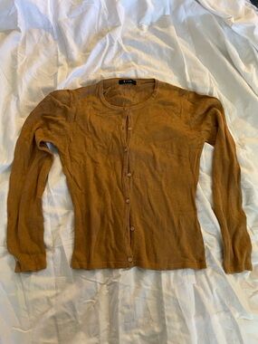 Premier Rust Brown Lightweight Button-Up Women's Cardigan
